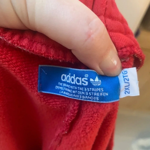 Vintage Adidas 3 Stripes Red Sweatpants 2XL - Picture 3 of 14